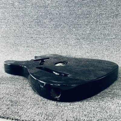 Black Lefty Tele Style Basswood Guitar Body image 7