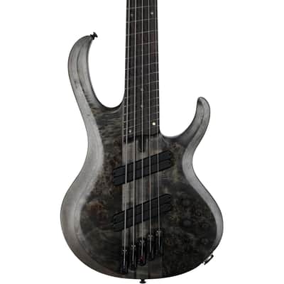 Ibanez BTB805MS Multi Scale Bass Guitar (with Case), Transparent Gray image 1