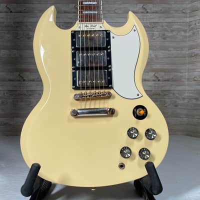 美品　Epiphone ’04 G-400 Les Paul SG Custom Epiphone G-400 Les Paul (SG) Custom Antique Ivory 2004 – Chicago