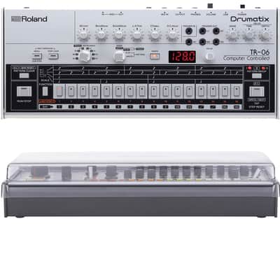ROLAND BOUTIQUE TR-06 DRUMATIX, DECKSAVER, (2) 1/4 Cables Bundle