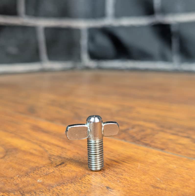 Slingerland Tempo King Bass Drum Anchor Adjustment Wingnut Screw – 1960s–1970s – Original Vintage Chrome – Pedal Anchor Tightening Wing Screw – Classic Slingerland Hardware image 1