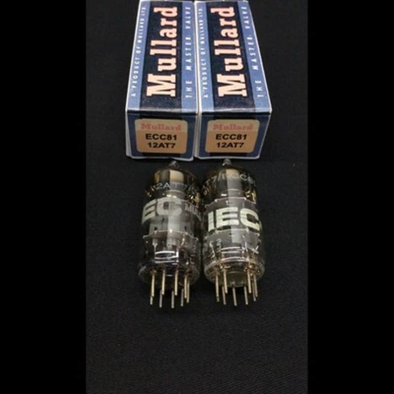 MATCHED PAIR MULLARD 12AT7 ECC81 IEC Great Britain VINTAGE VACUUM TUBES 8.9829 image 1