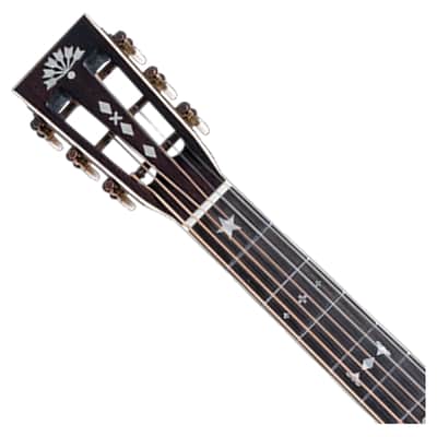 Washburn R310K Vintage Style Parlor Acoustic Guitar - Antique Brown Matte image 4