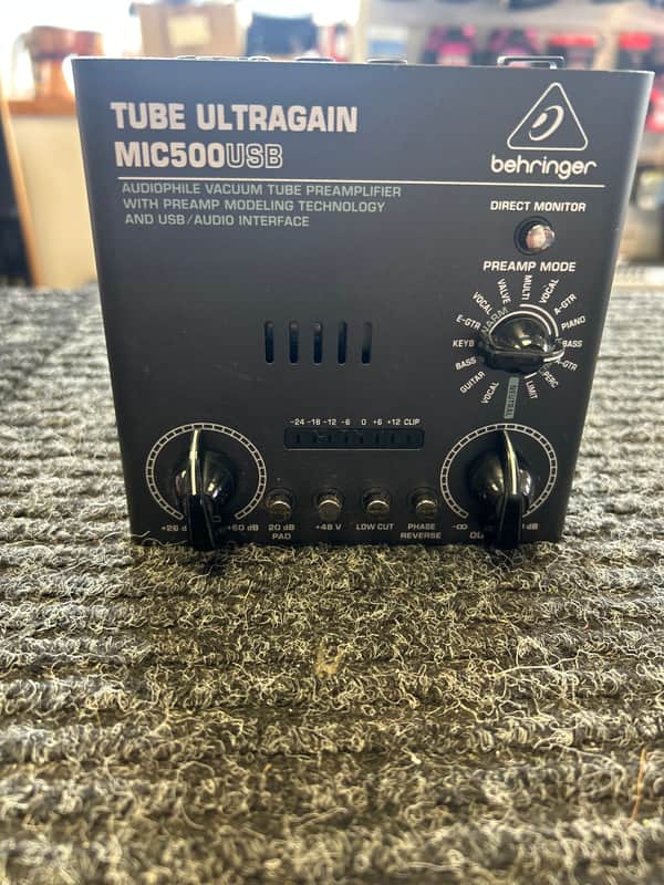 Behringer MIC500USB Tube Ultragain Mic Preamp 2016 - Present - Black image 1