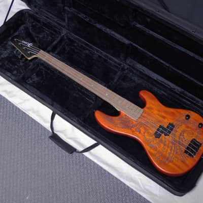 LUNA Tattoo 34" long scale 4-string BASS guitar w/ Case NEW TAT 34 - Laser Etch image 1