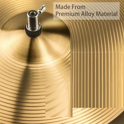 14" Hi Hat Cymbals Pair(14"Hi-Hats) – Drum Cymbals for Drum Set – Bright Sound, Crisp, Smooth, and Durable Hi-Hat Cymbals for Drummers image 3