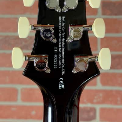 PRS SE Custom 24 Quilt Electric Guitar - Teal Black (Black Back) image 10