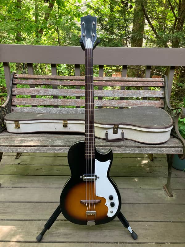 Kay K5915 Electric Bass w/ Original Case - 1960s - Sunburst image 1