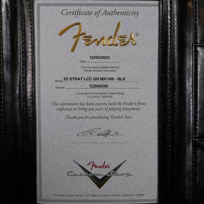 Fender Custom Shop 1955 Stratocaster - Lush Closet Classic - Black w/ Gold Hardware image 13