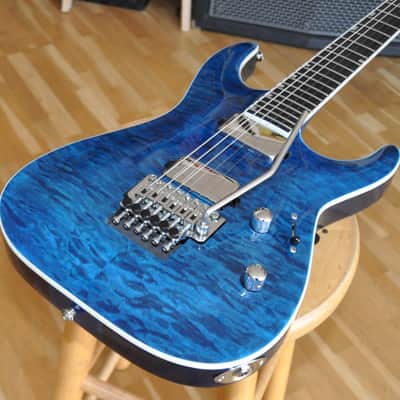 ESP LTD MH-1000QM BLKOC Black Ocean / MH1000 Deluxe Series / Made In Korea / EMG X Upgraded / MH-1000 QM / W24060910 image 4