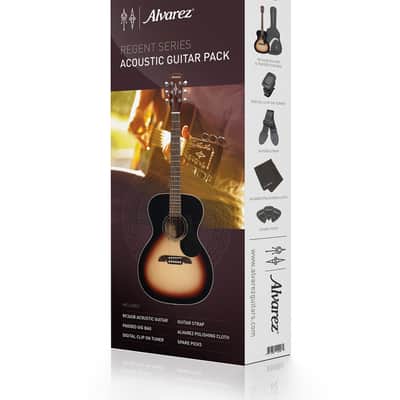 Alvarez Regent RF26SSBAGP Folk/OM Acoustic Guitar Pack w/ Accessories (RF26SSBAGP) image 3