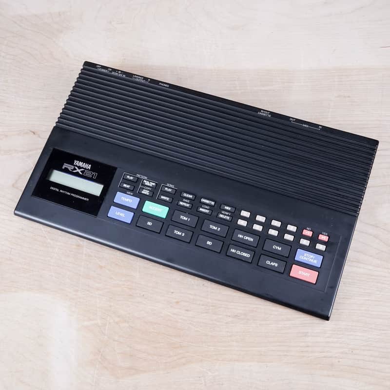 Yamaha RX21 Digital Rhythm Programmer 1980s Black W/ Power Supply image 1