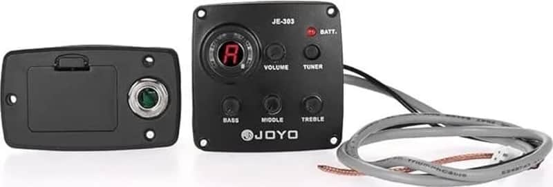 JOYO JE-303 Acoustic 3-Band EQ Equalizer Guitar Piezo Pickup Preamp Tuner System with LCD Display image 1