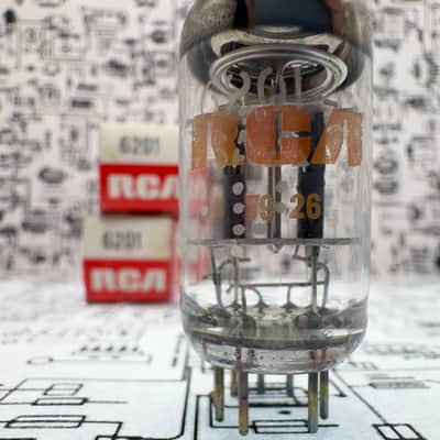 RCA 6201 Grey Plate - 1979 Matched Pair | Preamp Tube USA NOS image 5