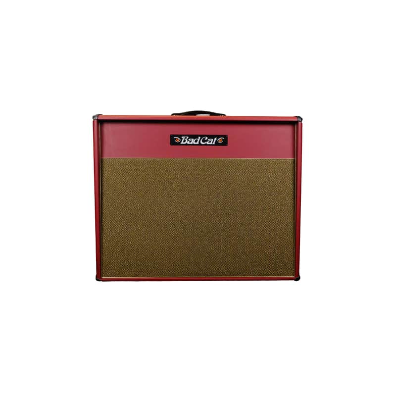 Used Bad Cat Cub V Handwired 2x12" Extension Speaker Cabinet - Burgany/Gold Grill/Gold Piping image 1