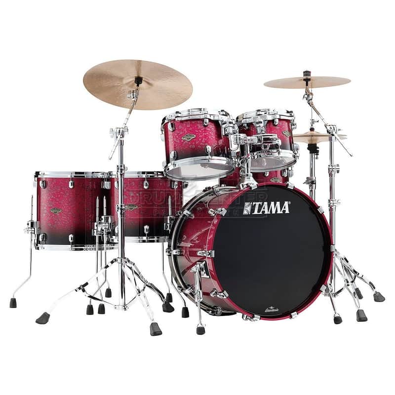 Tama Starclassic Walnut/Birch 5pc Drum Set Molten Dark Raspberry Fade image 1