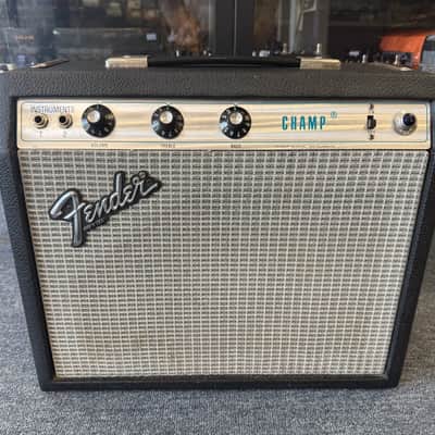 Fender Champ Silverface 6 watt Tube Combo Amp 1981 - Re-Capped, Tubed, + Jensen Mod Speaker + orig speaker + Cover image 2