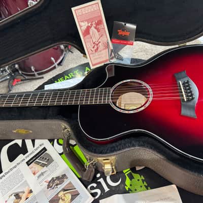 2003 Taylor Limited Edition 654ce 12 String - Cherry Blackburst w/ OHSC image 14
