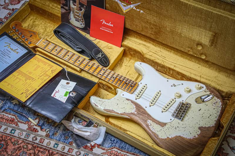 FENDER USA Custom Shop '56 Reissue Stratocaster Ltd Super Hvy Relic "Ivory" (2023) image 1