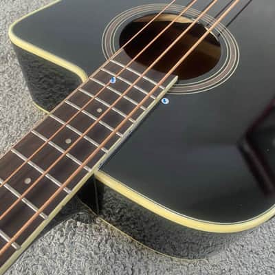 Eko 4 String Acoustic Electric Bass, Mahogany Body, Rosewood Fretboard Neck, 22 Frets image 8