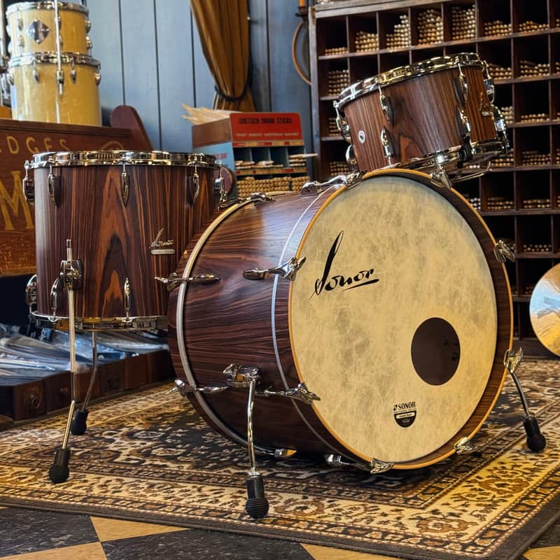 USED/EXCELLENT Sonor Vintage Series 3-piece Drum Set in Rosewood Semi Gloss - 14x22, 8x13, 14x16 with Virgin Bass Drum image 1