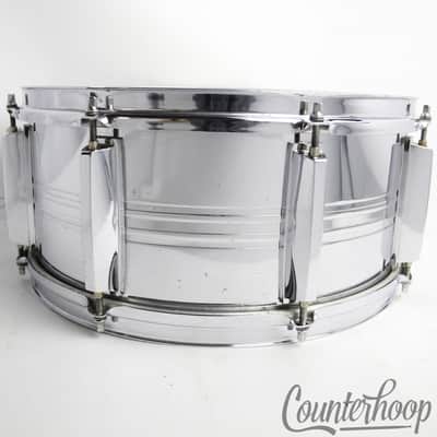 *Yamaha SD-565MA 14x6.5"Snare Drum Steel 8-Lug Chrome Vintage 80s Made In Japan* image 5