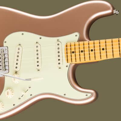 Fender American Professional Classic Stratocaster Faded Firemist Gold incl Gig Bag image 3
