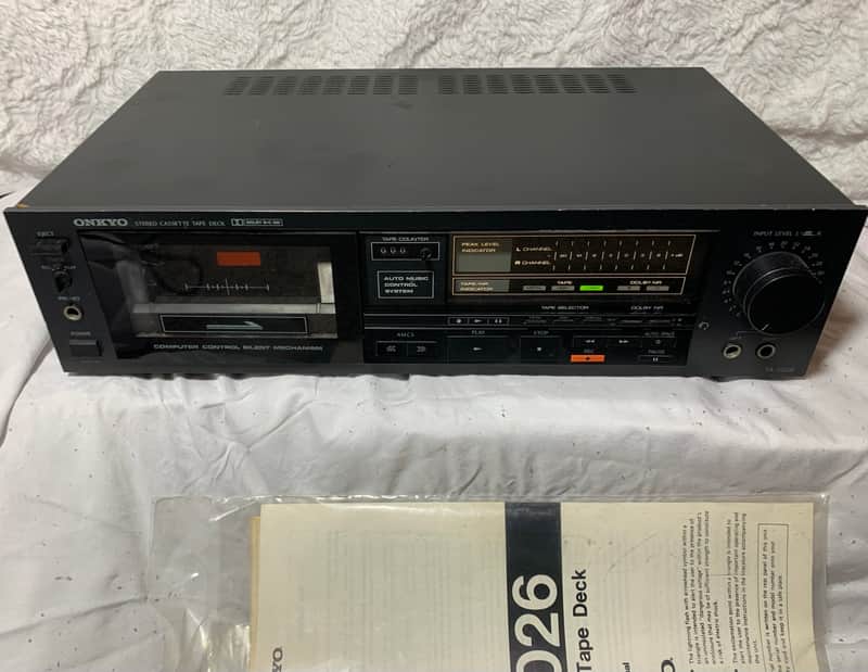Onkyo TA-2026 Vintage Stereo Cassette Tape Deck Black Dolby B/C *NEEDS REPAIR* image 1