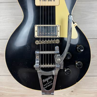Gibson Custom Dealer Select 1956 Les Paul Standard Bigsby Electric Guitar - Ebony image 1