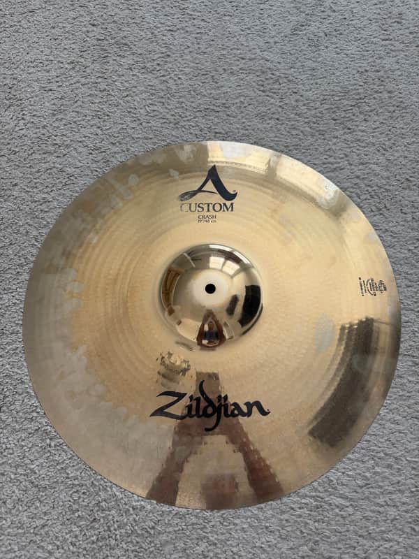 Zildjian A Custom 19” Crash Cymbal Brilliant Finish Excellent image 1