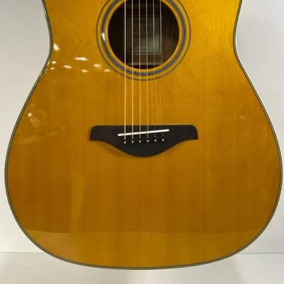 Yamaha FG-TA TransAcoustic Dreadnought 2010s - Vintage Tint image 1