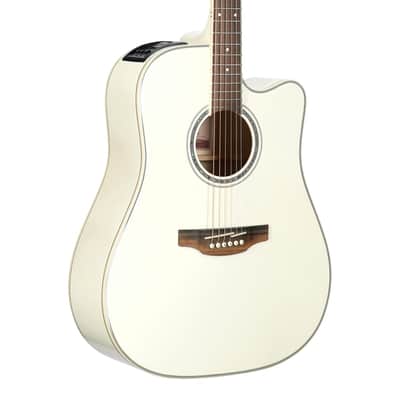Takamine GD37CE Acoustic-Electric Guitar (with Gig Bag), Pearl White image 1