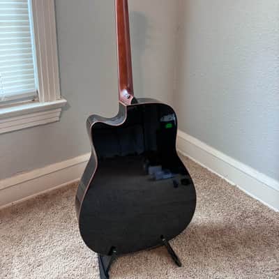 Yamaha A-Series A1M Cutaway Dreadnought Acoustic-Electric Guitar - Transparent Black image 5