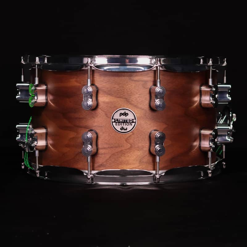 PDP 14" x 8" Limited Maple Walnut Snare Drum, Natural Satin image 1