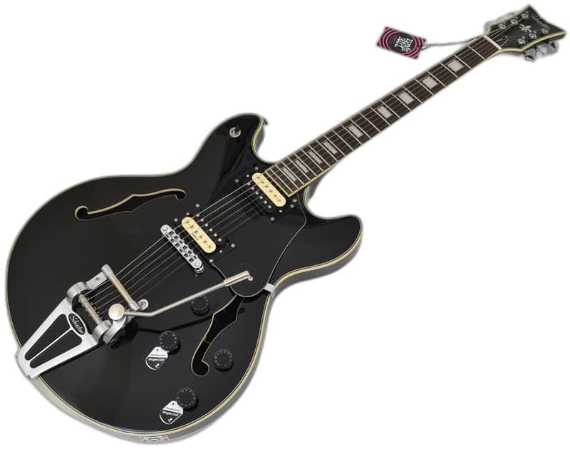 Schecter Corsair Semi Hollow Guitar Black B-Stock 0653 image 1