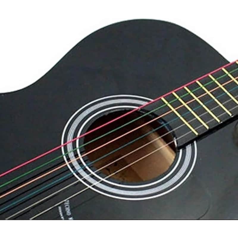 Colorful 6pcs Rainbow Colored Steel Strings for 6 String Guitar, Guitar Strings, Acoustic Guitar Strings, Replacement Steel String for Acoustic Guitar Acoustic Guitar Strings image 1