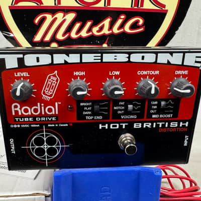 Radial Engineering ToneBone Hot British Tube Distortion Pedal with Power Supply + Box image 2