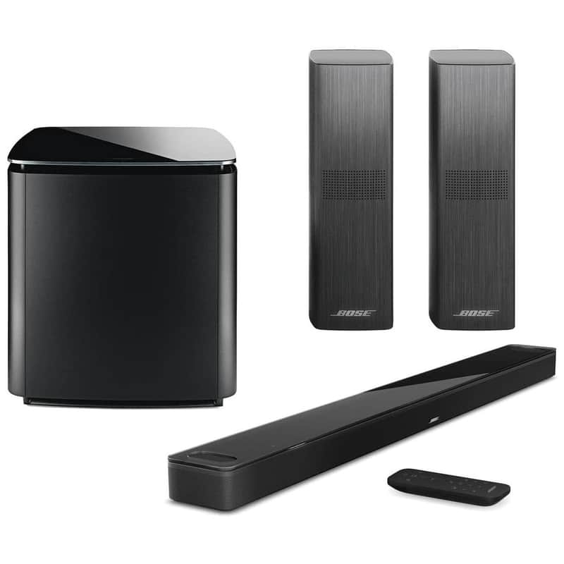 Bose Bose Home Theater System - Bose Smart Ultra Dolby Atmos Soundbar, Bose Bass Module 700 and Bose 2X Surround Speakers 700, Black image 1