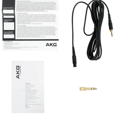 AKG K702 K 702 Studio/Audiophile Headphones+Audio Technica Condenser Microphone image 9