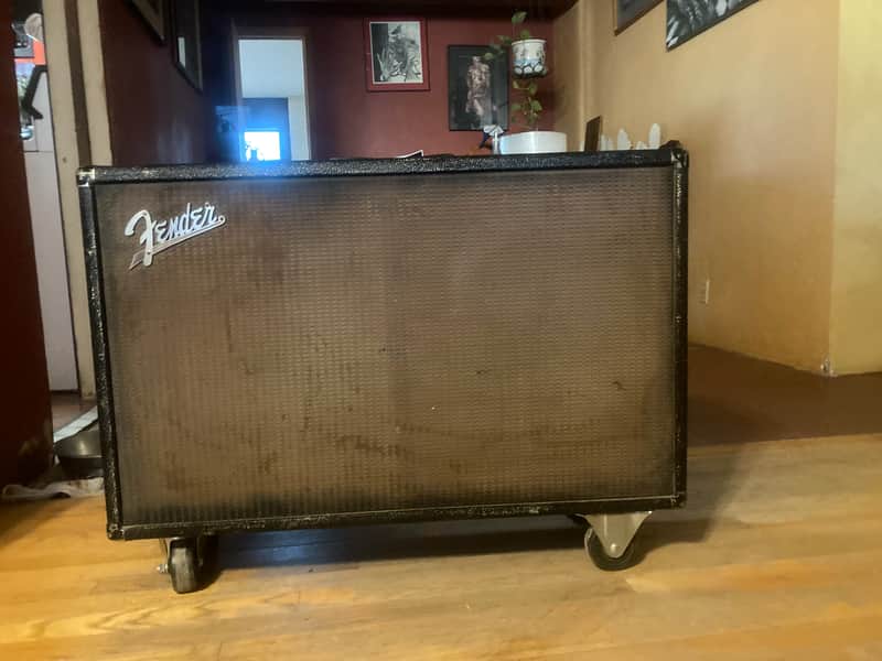 Fender Bassman 2-12 Speaker Cabinet Early -60s - Black Tolex image 1