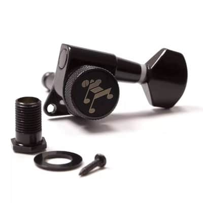 Genuine Tone Ninja 19:1 Locking Single Tuner, 22mm Post, Black - Bass Side