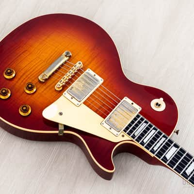 1985 Greco Mint Collection EG59-240 Burst Standard Carved Top w/ Dry Humbuckers & Case, Japan Fujigen image 8