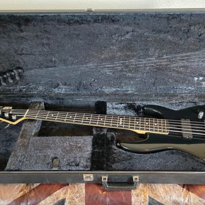 ESP Surveyor II 5 String Bass Black Ash Body EMG Music Man Stingray Pickup Active EQ Coil Tap for Precision Jazz PJ Tones MIJ Japan image 2