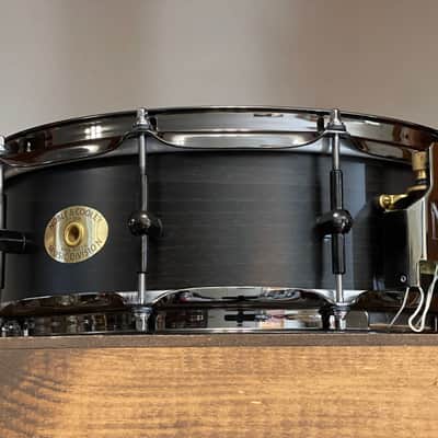 2015 Noble & Cooley 14" SS Classic Beech Solid Shell 5"x14 Snare Drum Transparent Black image 4