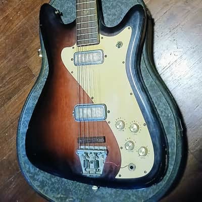 Vintage 1965 Kay Vanguard II K332 Guitar with Original Case image 1