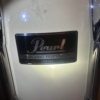 Pearl Marching Percussion 13.5x12 Marching Snare Drum White w/ Sling - Made in Taiwan image 2