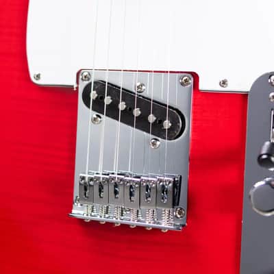 Squier Affinity Series Telecaster FMT SH Electric Guitar - Crimson Red Transparent image 9