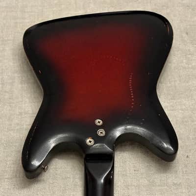 1960’s Kay Vanguard II Single Pickup Garage Rock Guitar “Red Devil” Red Foil Reflector Model USA image 16