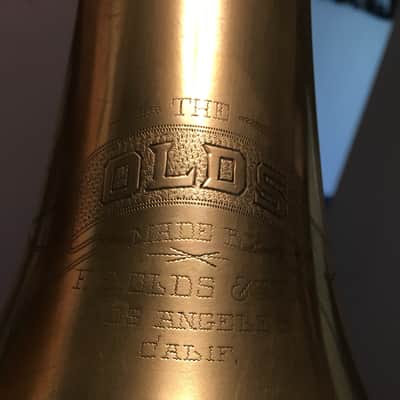 SUMMER DEAL F E OLDS LOS ANGELES .554 / .565 DUAL BASS TROMBONE 10INCH BELL SINGLE ROTAR 1948 EXCELLANT SHAPE ORG. CASE WITH MPC image 1