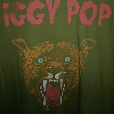 iggy pop tiger face official 2xl tee - home punk rock stooges passenger bowie soldier image 2